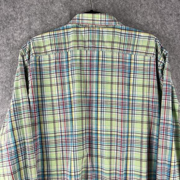 Vintage Polo Ralph Lauren Shirt Mens XL Green Plaid Epaulet Button Up Safari - Picture 10 of 13